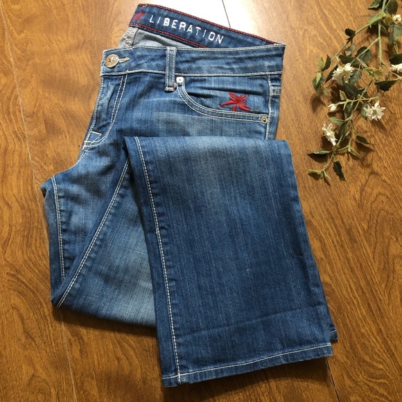People's Liberation Denim - People’s Liberation Janine Cuffed Capri denim Jeans size 28